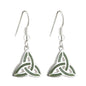 SILVER CONNEMARA TRINITY KNOT DROP EARRINGS S33301