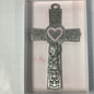 Girls 6” pewter wall cross 73-63
