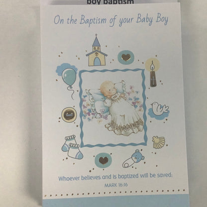 Boy baptism card