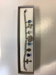 Blue angel charm bracelet