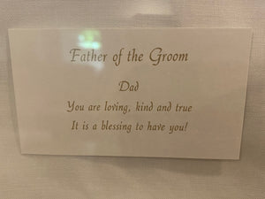 Father of the groom hanky “Dad”