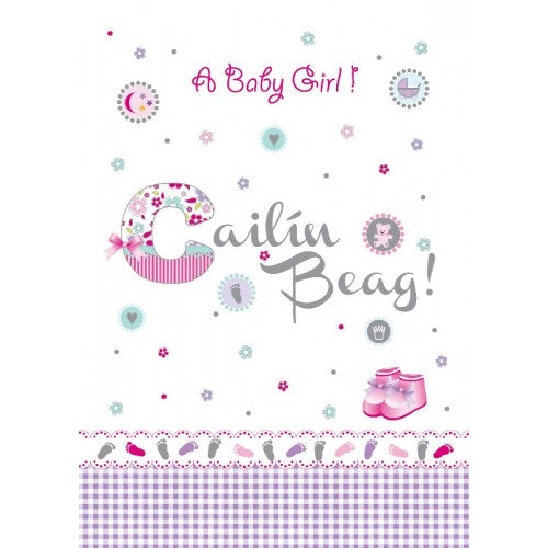 A baby girl greeting card