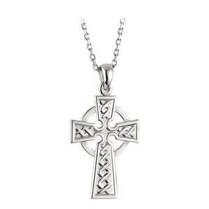 SILVER SMALL CELTIC CROSS NECKLACE