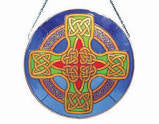 Stained glass panel “Celtic cross”
