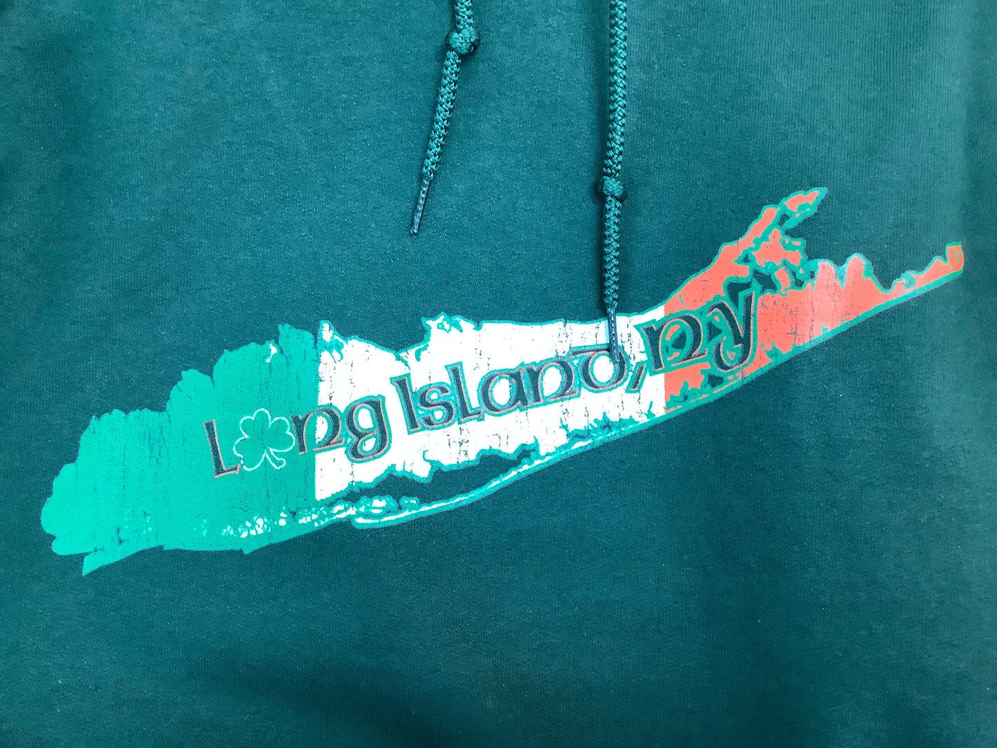 Long Island tri color Hoodie hunter green