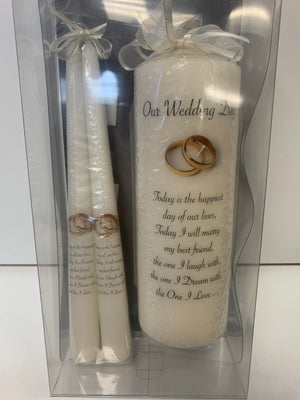 Our Wedding Day Candle Set