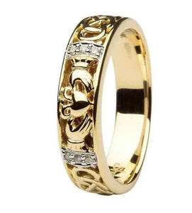 Claddagh Diamond ladies Wedding Ring With Celtic Knot Design SKU: 14IC3