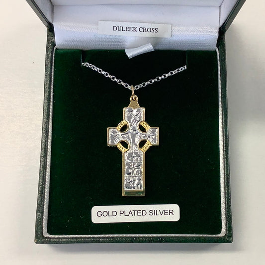 Silver & Gold plated Duleek High cross XP56