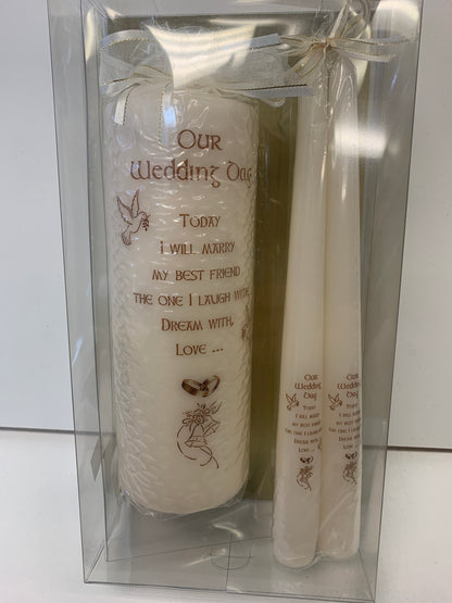 Our Wedding Day Candle Set