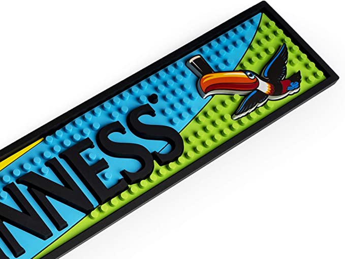 Guinness bar mat - colorful toucan