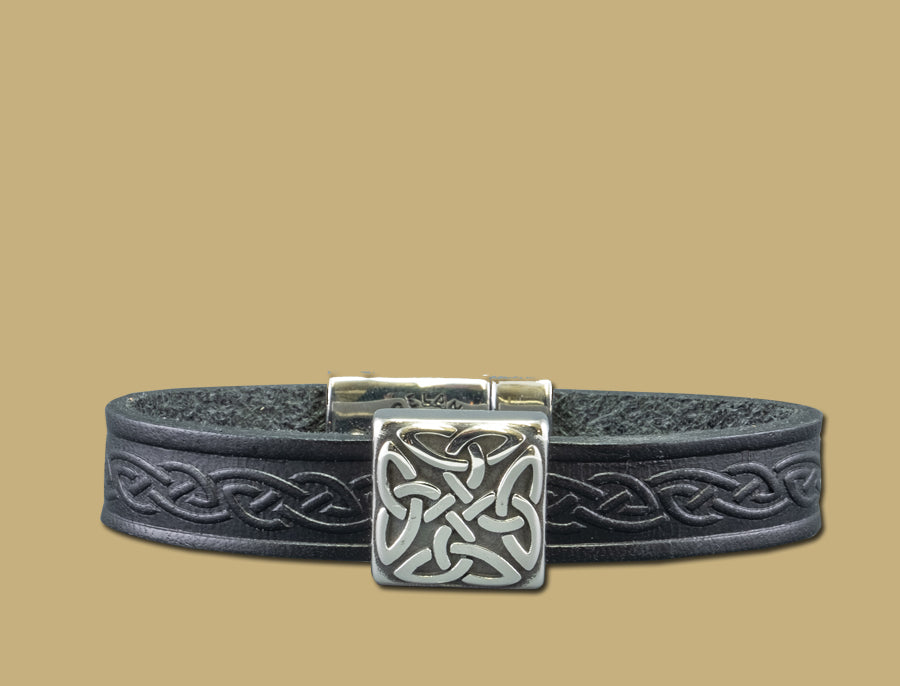 Braden  Celtic leather bracelet