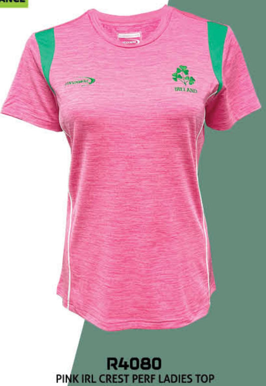 Ladies Pink Ireland Performance Tee R4080