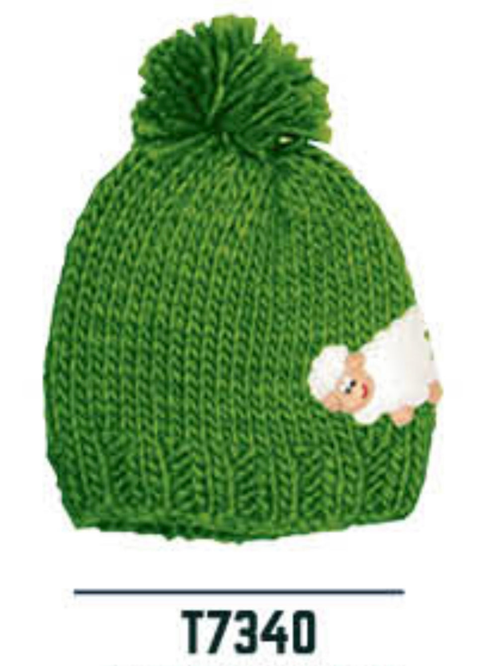 Emerald green sheep hat T7340