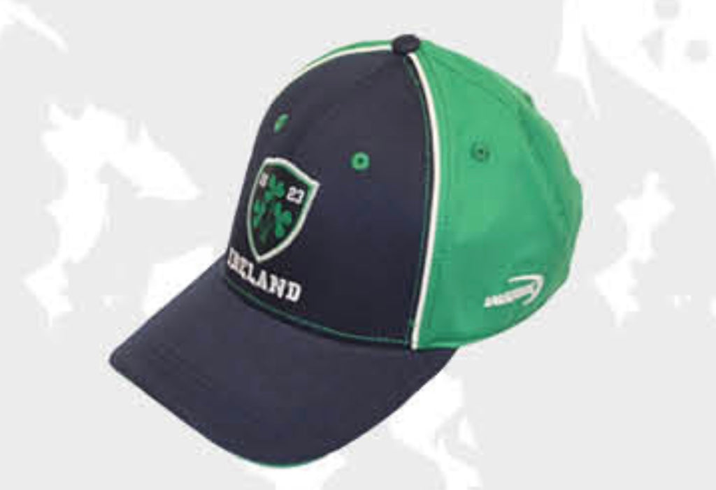 Kids Navy/green Ireland shamrock crest baseball cap
