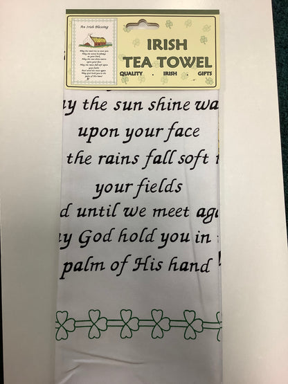 Irish blessing tea towel