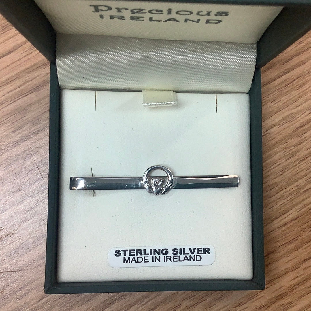 Sterling silver claddagh tie bar SM71461