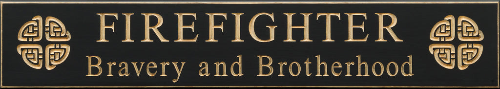 Firefighter shamrock 30” plaque black