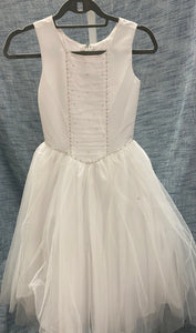 White Dress with tool and sequin #375T