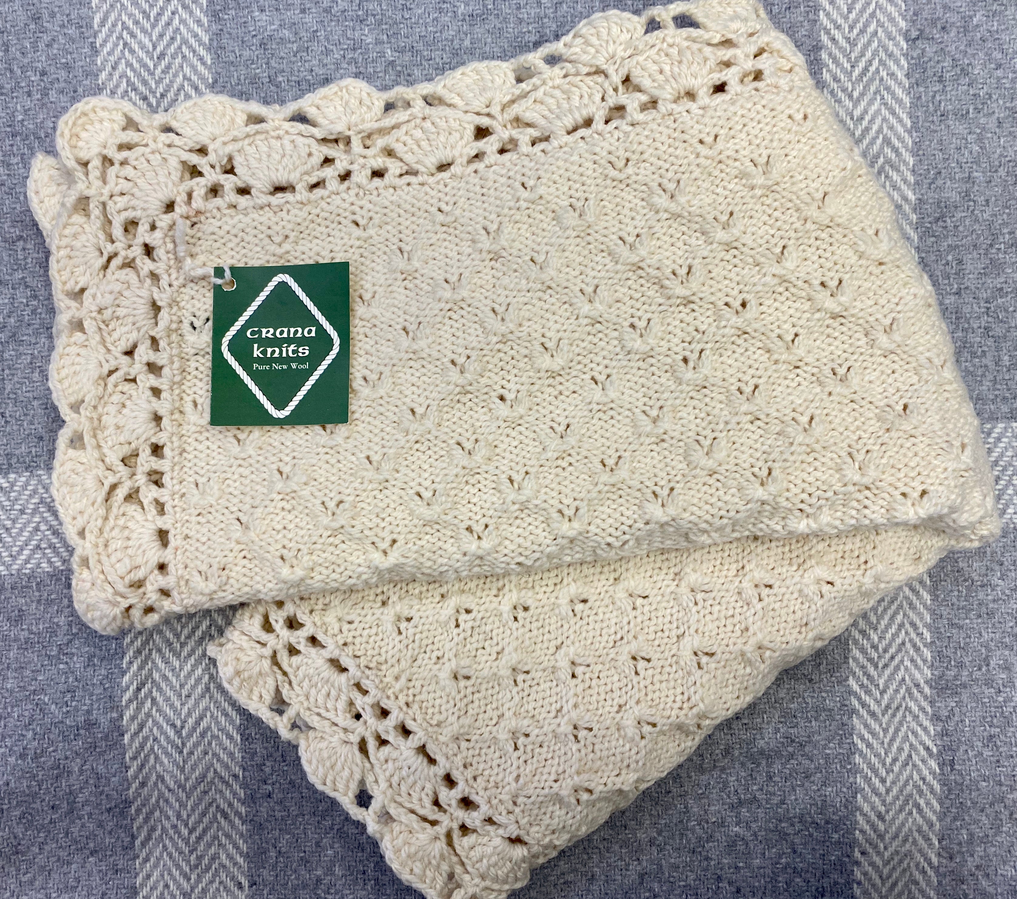 Hand knit baby blanket by CranaKnits