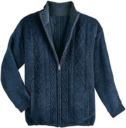 Lined Shetland Zipper Cardigan S361 530