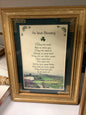 “May the road rise ....” blessing in gold frame