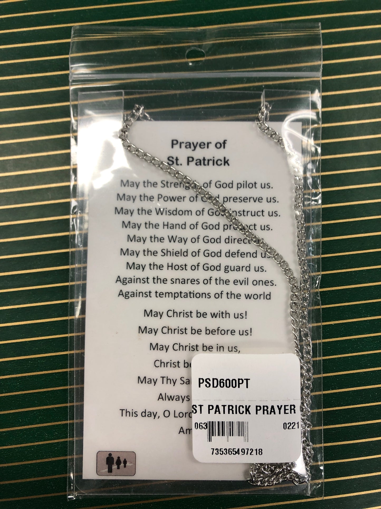 St. Patrick pendant and prayer card