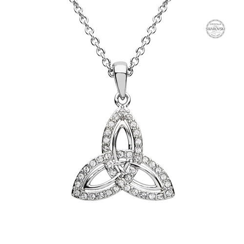 Platinum Plated White Trinity Pendant PP165