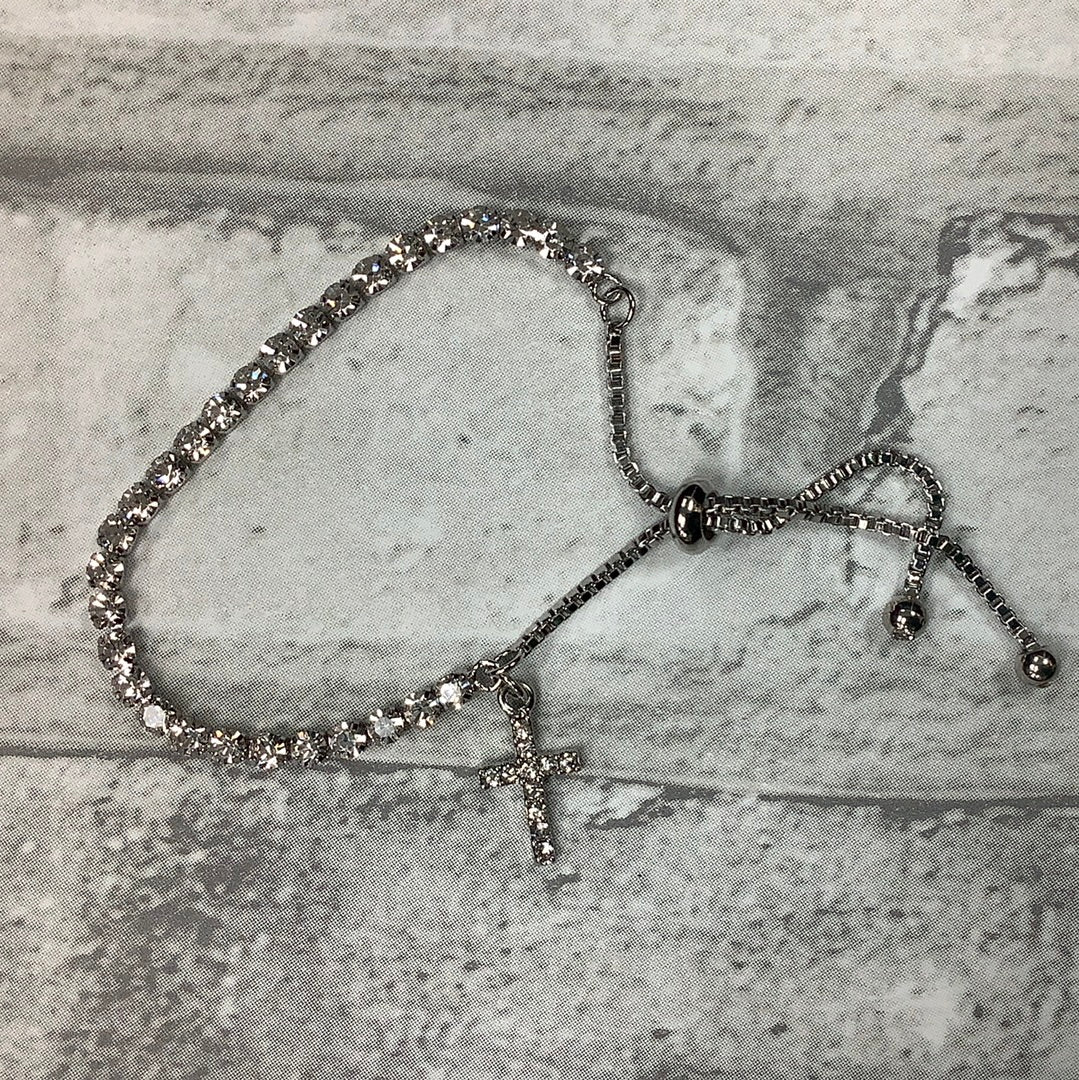 Children's Adorned Crystal Bracelet with Cross RP8005