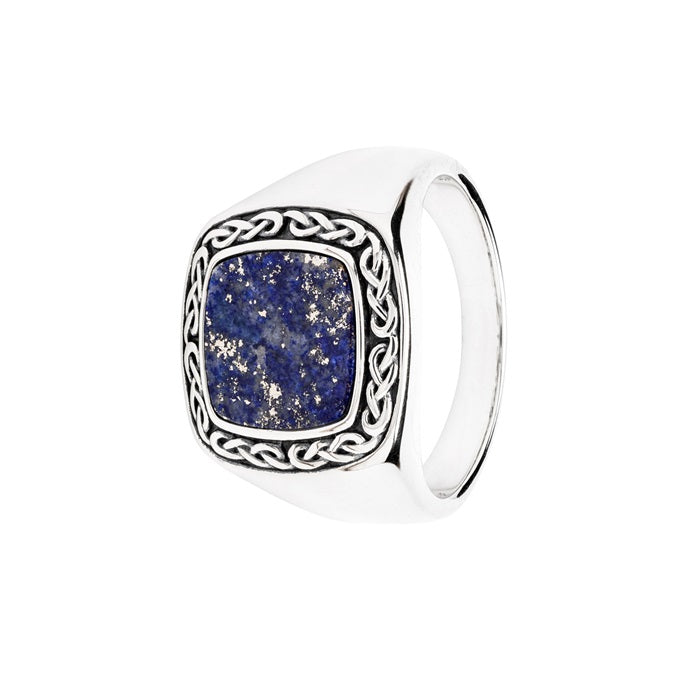 Sterling Silver Gents Lapis Band Water Collection SD25