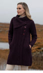 THE BURREN CHUNKY COLLAR COAT X4416 damson Medium, Large