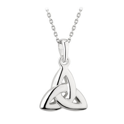 SILVER DOUBLE SIDED TRINITY KNOT PENDANT