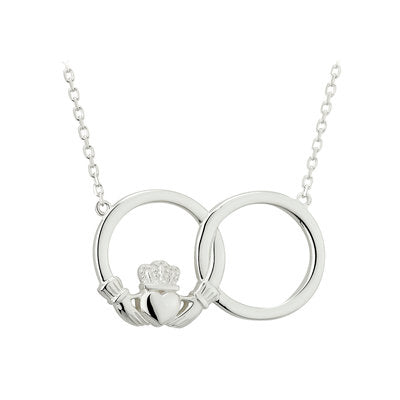 SILVER CLADDAGH CIRCLE NECKLET