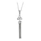 SILVER TRINITY KNOT TASSEL PENDANT