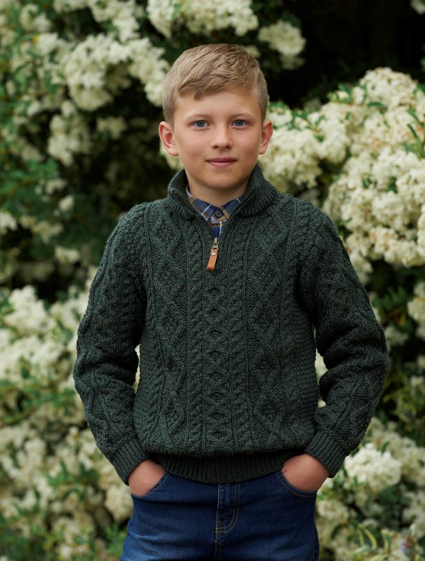 BOYS HALF ZIP SWEATER Z4559